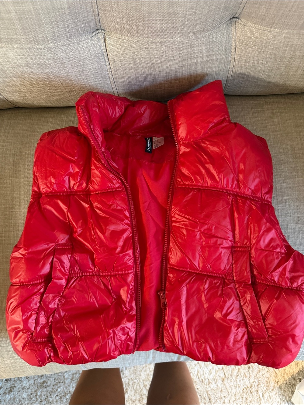 H&M Red Puffer Vest